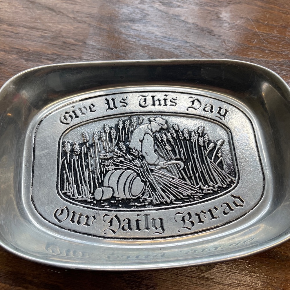 Wilton Armetale RWP "Give Us This Day Our Daily Bread" TRAY PLATE Wheat Harvest